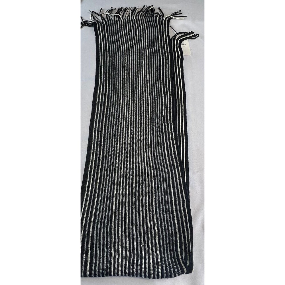 Saddlebred Womens Multicolor Striped Acrylic 64” Knitted Scarf NWT